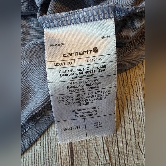 Carhartt Women's Medium Tencel Fiber Series Loose Fit Long-Sleeve Light Purple - Picture 8 of 11